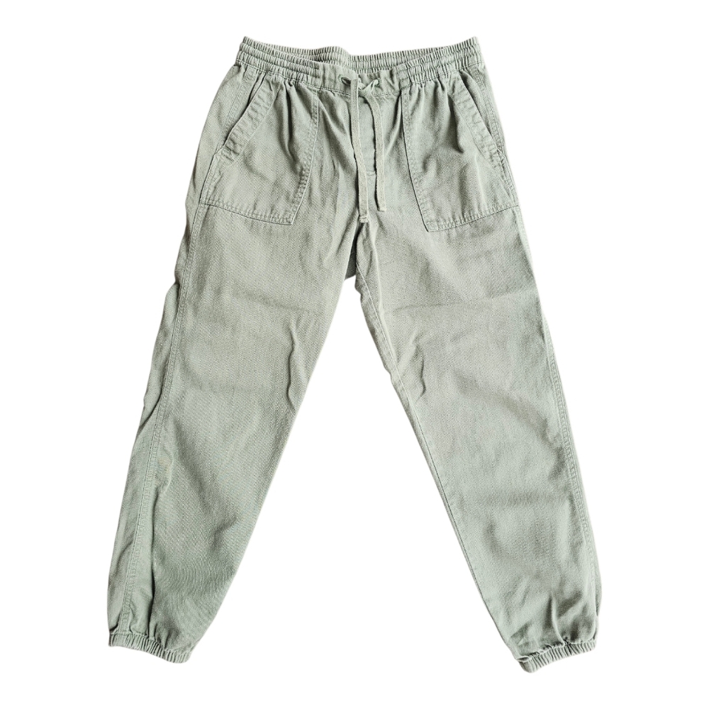 Gap Green Joggers Cotton Lyocell Small Elastic Drawstring Waist